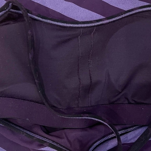 LULULEMON Tank Power Y Racerback tank PURPLE STRIPED ATHLETIC Yoga size 6 - Picture 4 of 6